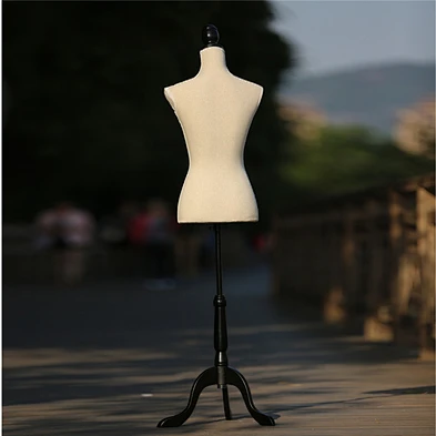 Adjustable Black Words Linen Upper-Body Window Display Mannequin