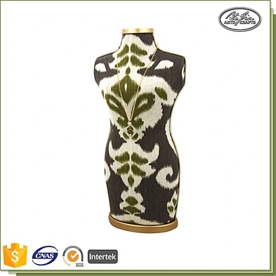 MDF Mannequin Shape velvet covered jewelry necklace bust jewelry display