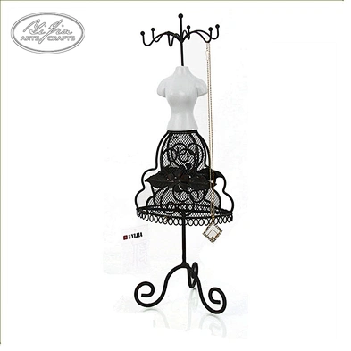 Home decor resin table top metal jewelry display mannequin
