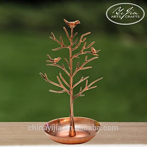 Plated Jewelry Tree Tray, Jewelry Hanging Tree, Jewelry Holder Tree Most Popular Tree Shape Metal Jewelry Stand Tray