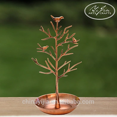 Plated Jewelry Tree Tray, Jewelry Hanging Tree, Jewelry Holder Tree Most Popular Tree Shape Metal Jewelry Stand Tray