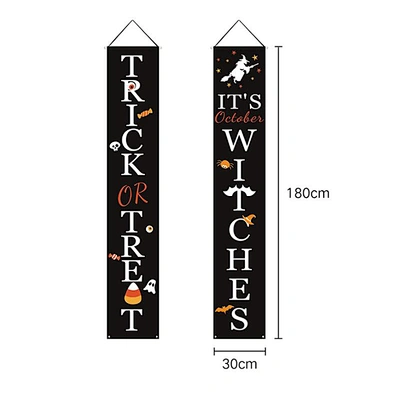 Home Decor Oxford Cloth Party Supplies Banner Flag  Hanging Wall Door Banner For Halloween Decoration Trick Or Treat