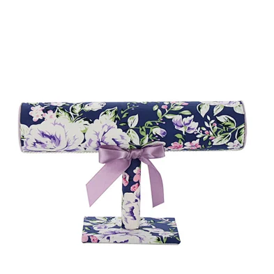 Customized PVC fabric wood T-shaped bracelet stand display