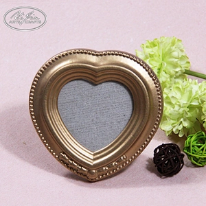 Gold mini love heart shape home decorative picture frame