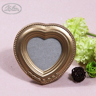 Gold mini love heart shape home decorative picture frame