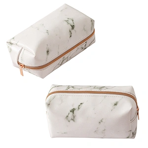 New style marble pattern women makeup bag PU multi-function travel cosmetic bag