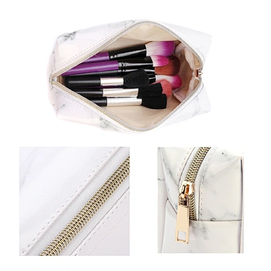 New style marble pattern women makeup bag PU multi-function travel cosmetic bag