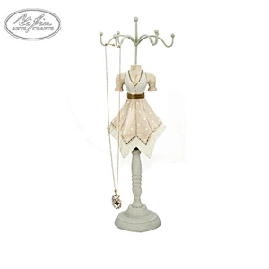 Home decor wooden mannequin doll jewelry display stand