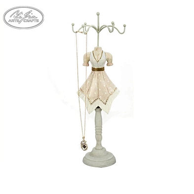 Home decor wooden mannequin doll jewelry display stand