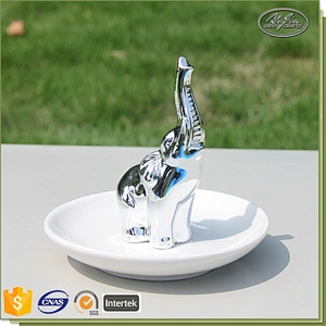 Home decor sliver elephant earring display stand, jewelry ring holder