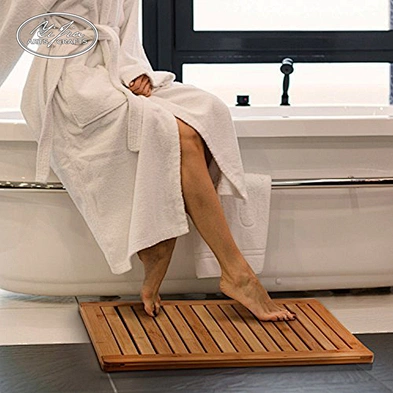 Shower Floor Mat Non Slip, Bamboo Bath Mat