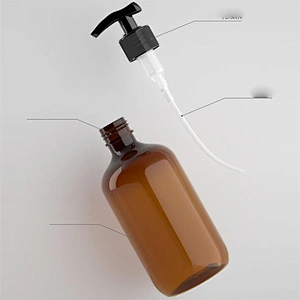 300 500ml Round Shoulder Lotion Bottle Plastic Empty Bottle Shampoo Hand Sanitizer Dispenser Cosmetic Pump Bottle