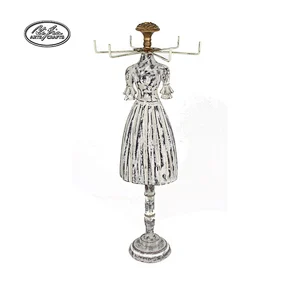 Vintage Style Wooden Jewelry Dolls Display Mannequin Stand For Necklace