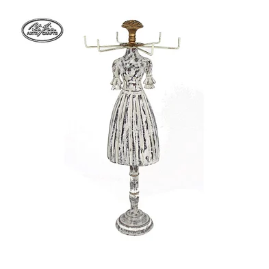Vintage Style Wooden Jewelry Dolls Display Mannequin Stand For Necklace