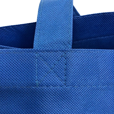 Custom logo eco reusable blue non woven shopping bags foldable
