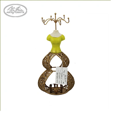 Polyresin &metal pink mannequin doll jewelry display mannequin stand