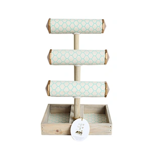 Jewelry Display Stand Multifunctional Large Capacity 3 Tier Bracelet Watch Holder  Wooden Bracelet Stand