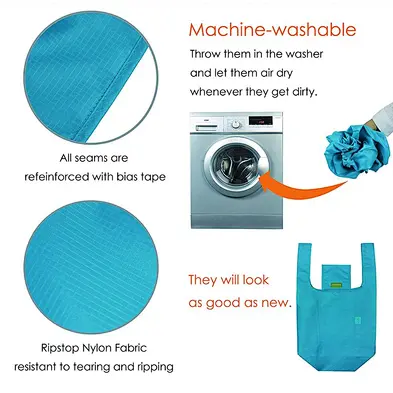 Custom promotional recycle market eco friendly machine washed reusable foldable non woven grocery shopping bag