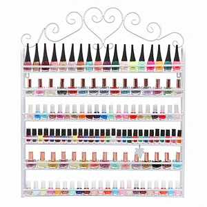 Black  Mountable Metal 6 Tier Nail Polish Organizer Display Rack