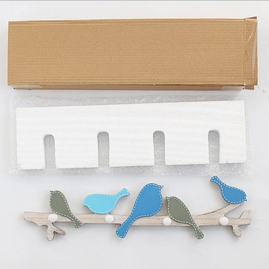 Weather Birds on Branch Indoor or Outdoor Wall Art, Made of Lightweight Wood