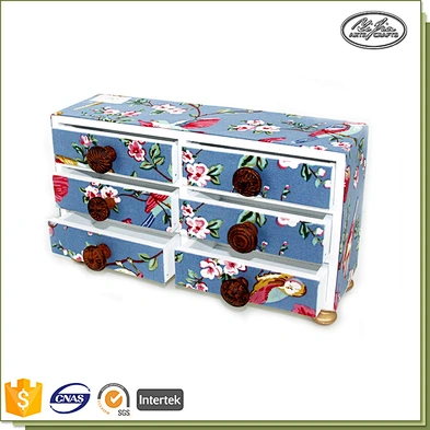 Luxury handmade delicate wood jewelry box with drawer