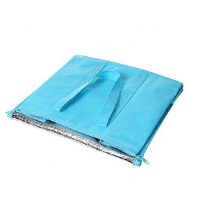 Customized food delivery portable foldable cooler bag insulated wine lunch cooler bag