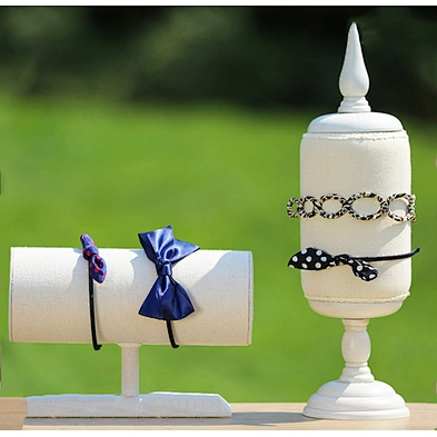 Hot Sale Good Quality T-Bar Plain Linen Hair Band Display Stand