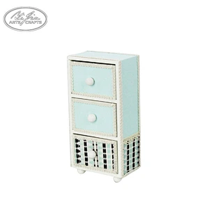 Antique 4 Drawer Wood Storage Box For Jewelry Home Accessories