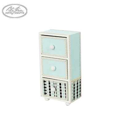 Antique 4 Drawer Wood Storage Box For Jewelry Home Accessories