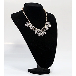 Custom Necklace Display Bust Black Velvet Resin Material and Adults Age Group Stand Bust