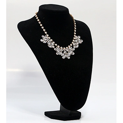 Custom Necklace Display Bust Black Velvet Resin Material and Adults Age Group Stand Bust