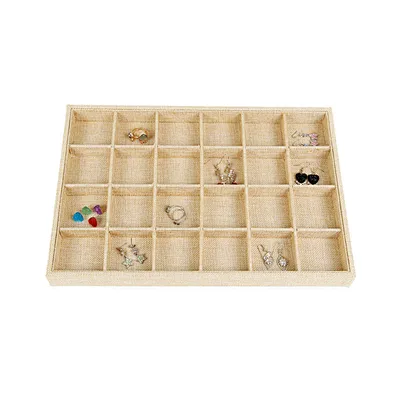 Removable linen ring jewelry display tray bracelet necklace display  jewelry tray