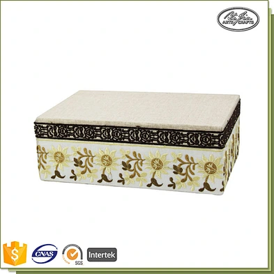 Customized vintage rectangular velvet jewelry box