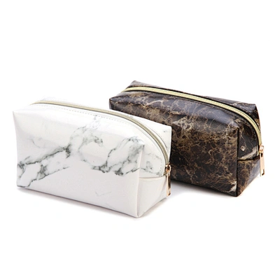 New style marble pattern women makeup bag PU multi-function travel cosmetic bag