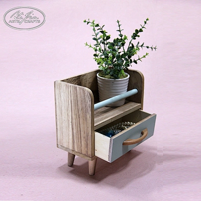 Customized Multi Phone Watch Sundries Double Layers Wood Table Organizer