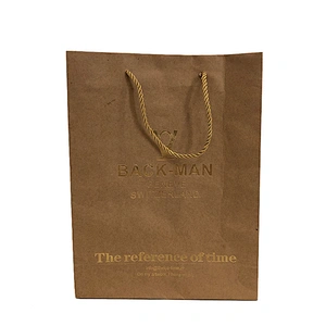 Custom shopping brown kraft paper bag with your own logo