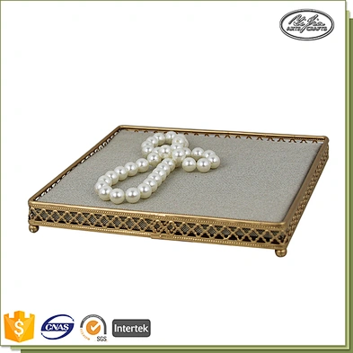 Custom jewelry ring display tray metal jewelry storage tray