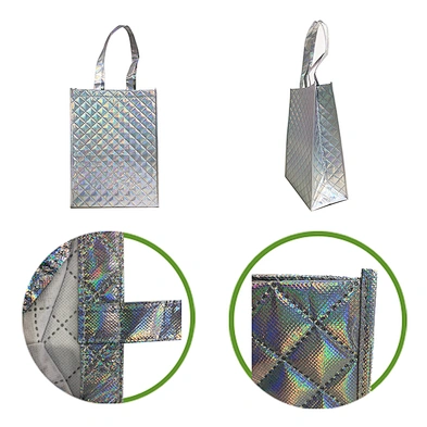 Customized Fashional Reusable Laser Film Shiny Tote Bag New Reusable Women Non-Woven  Shopping Bag