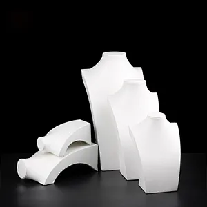 Wholesale white PU busts jewelry display necklace stand