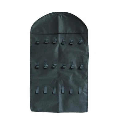 Black 32 Pockets 18 Hook And Loops Non-Woven Hanging Jewelry Organizer Bag