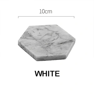 Custom Size Luxury Hexagon Round Marble Coaster For Tea Or Coffee