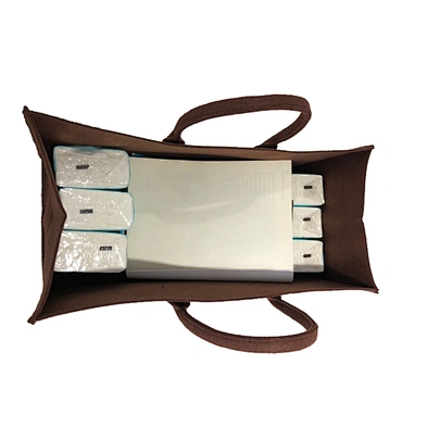 Wholesale customized logo brown felt tote shopping bag