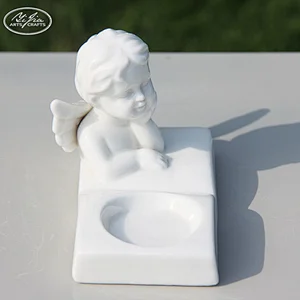 Exquisite craftsmanship angel ceramic decoration mini craft dolls ceramic decor