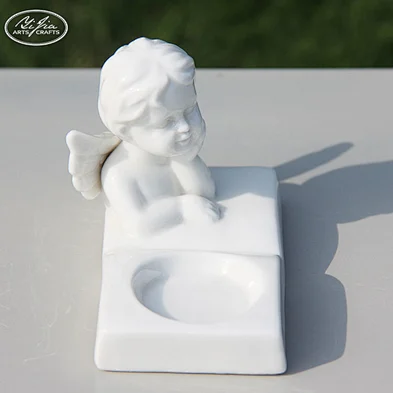 Exquisite craftsmanship angel ceramic decoration mini craft dolls ceramic decor