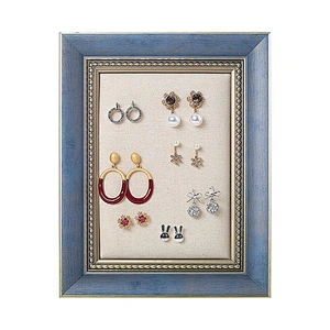 Household women jewelry earring display rack wall-mounted picture frame plate shaped earring holder