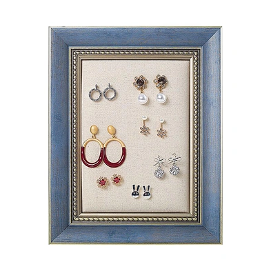 Household women jewelry earring display rack wall-mounted picture frame plate shaped earring holder