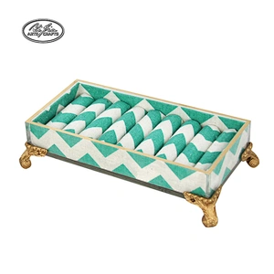 Custom display mdf fabric covered storage jewelry display tray