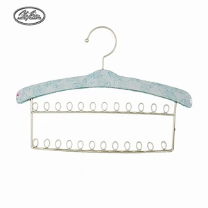 Jewelry holder luxury clothes hangers girl jewelry holder blue white metal hanger