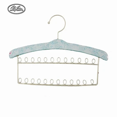 Jewelry holder luxury clothes hangers girl jewelry holder blue white metal hanger