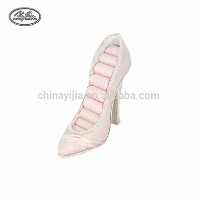 Home decor wholesale lace shoe ring display Jewelry showing stand